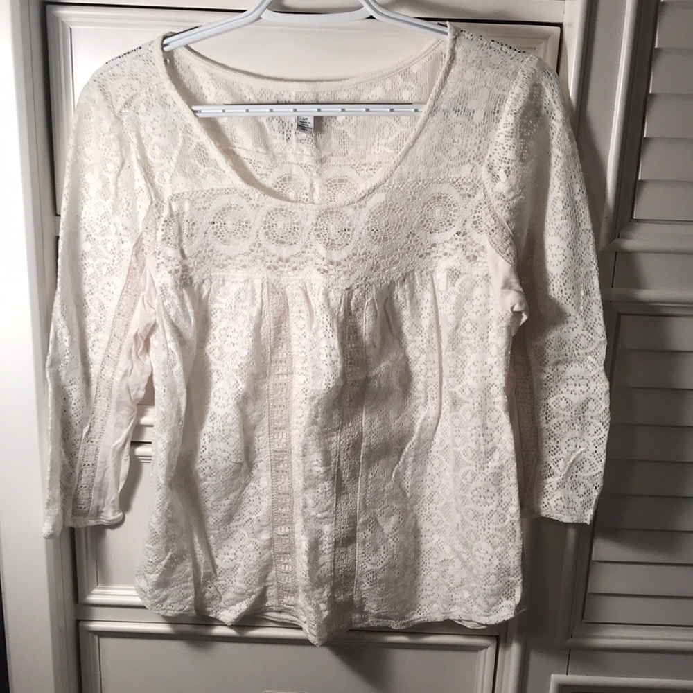 Cream cotton AE shirt